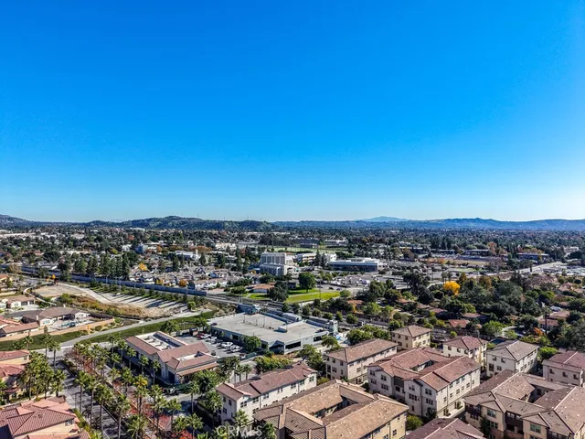 an aerial view of a city