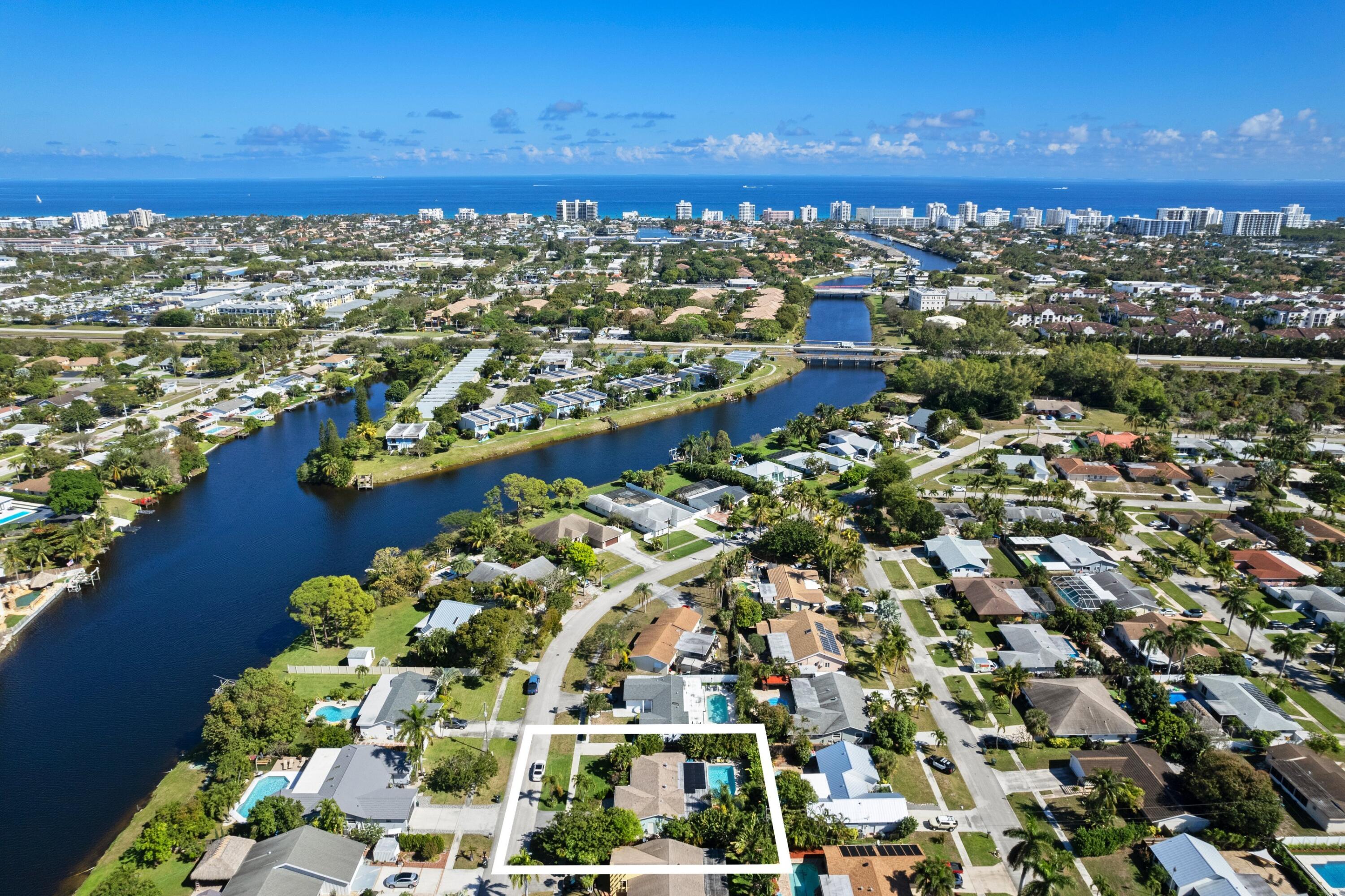 136 Oregon Lane Boca Raton, FL 33487 - Photo 3 of 45 Aerial Neighborhood View