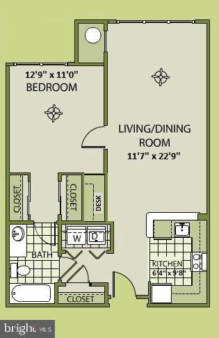 12000 Market Street, Unit 377 Reston, VA 20190 - Photo 40 of 40 Floor plan 754 SqFt