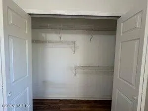 a close view of closet