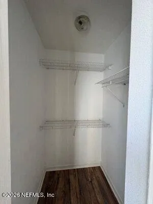 a view of a walk in closet