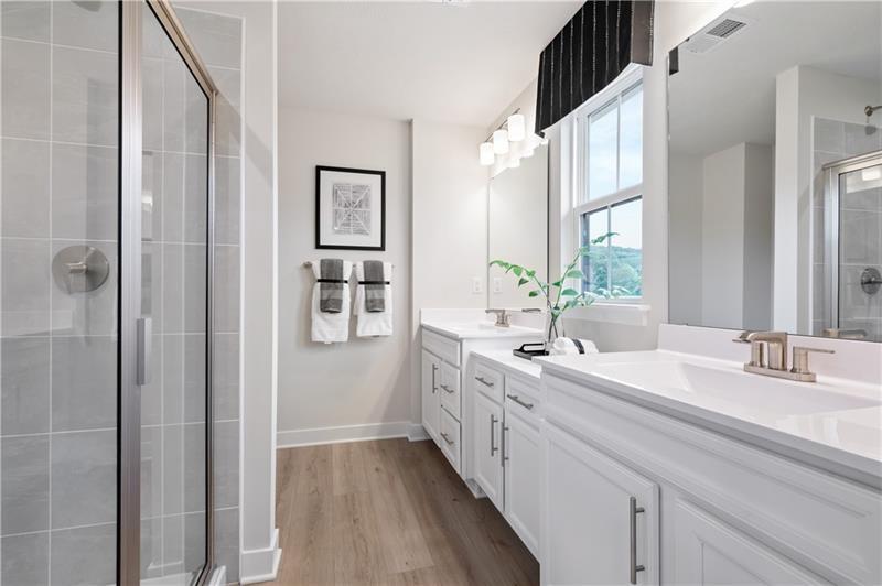166 Elk Rdg Drive Coraopolis, PA 15108 - Photo 10 of 14 a bathroom with double sink and a mirror