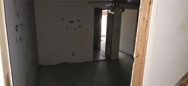 an empty room with a window