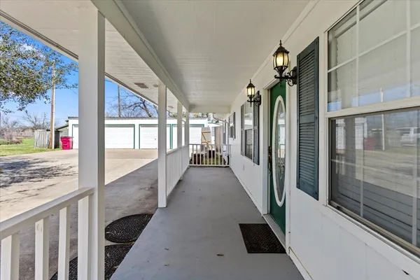 a view of a balcony
