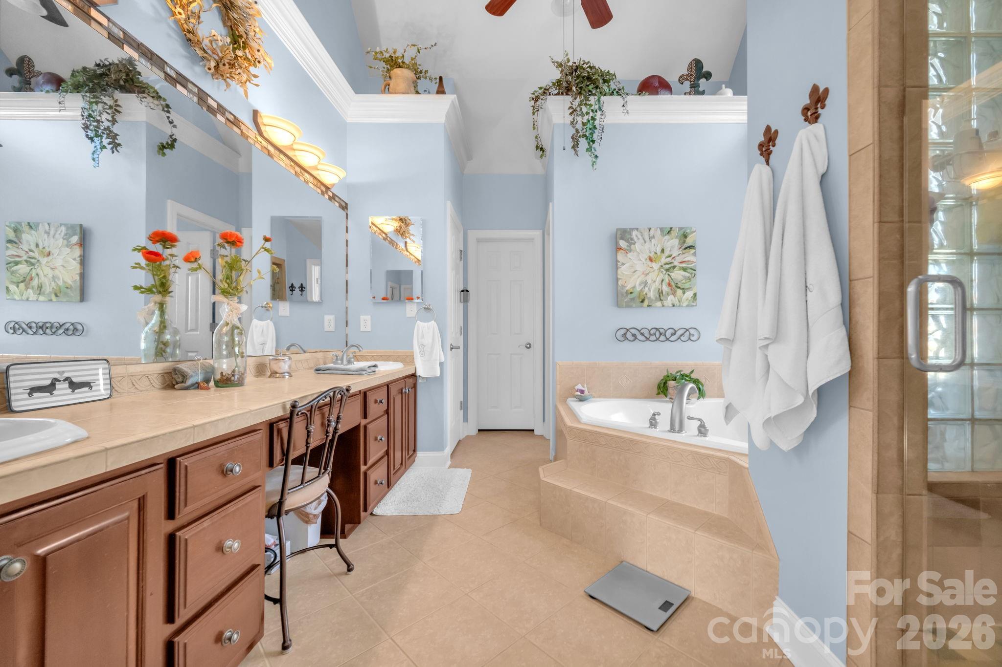 5432 Highway 218 Monroe, NC 28110 - Photo 20 of 48 a bathroom with a sink mirror and a bath tub