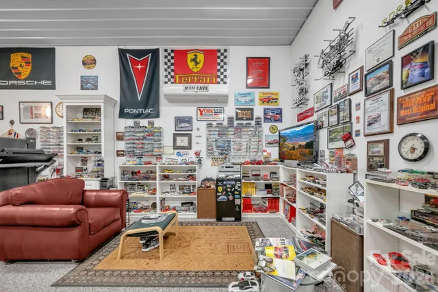 a car parked in garage