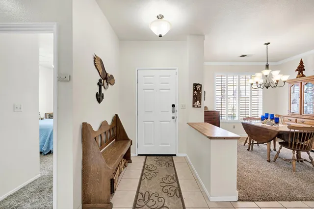 a view of living room and dining room