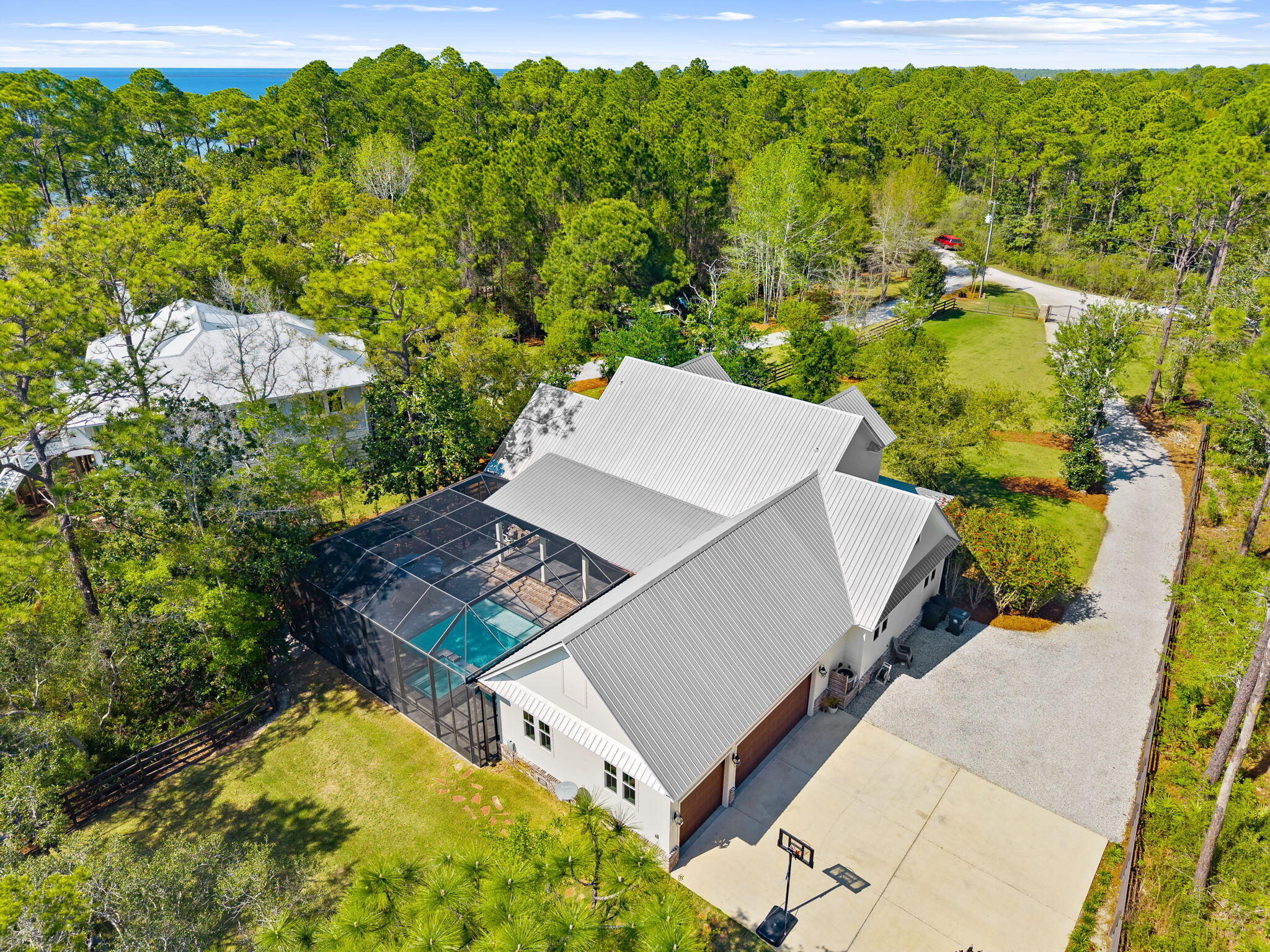 102 Churchill Drive Santa Rosa Beach, FL 32459 - Photo 78 of 89 an aerial view of a house having swimming pool