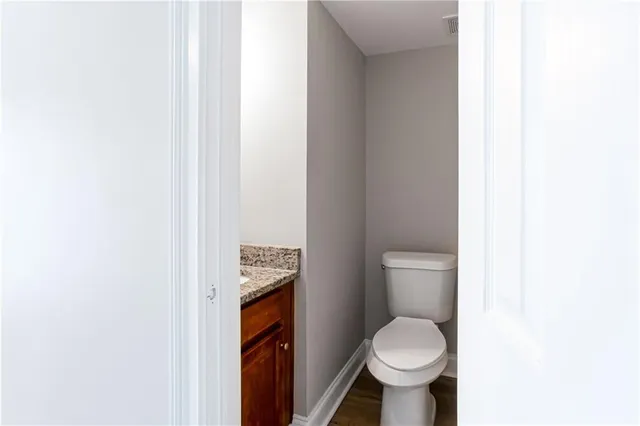 a bathroom with a toilet