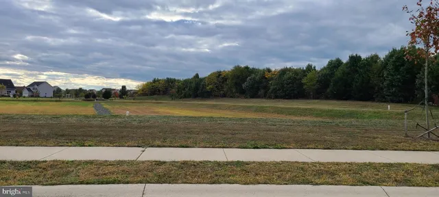 a view of a lake with a big yard