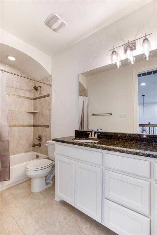 901 Inverness Court Lucas, TX 75002 - Photo 37 of 40 Bathroom with vanity, shower / tub combo, and recessed lighting