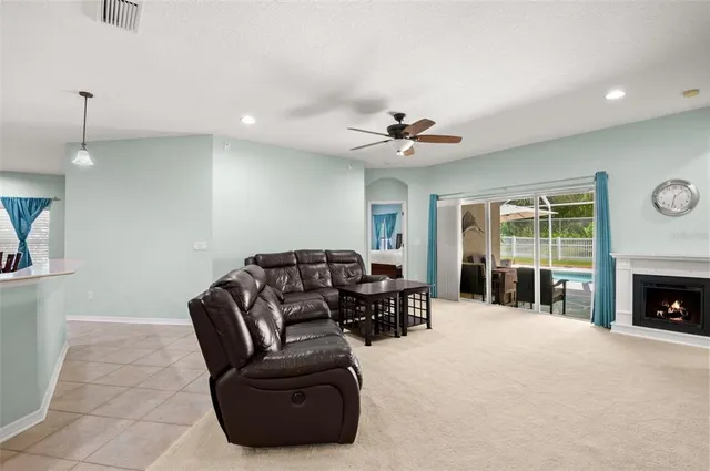 a bedroom with a bed and a table