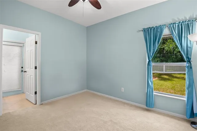 a view of a swimming pool with a yard