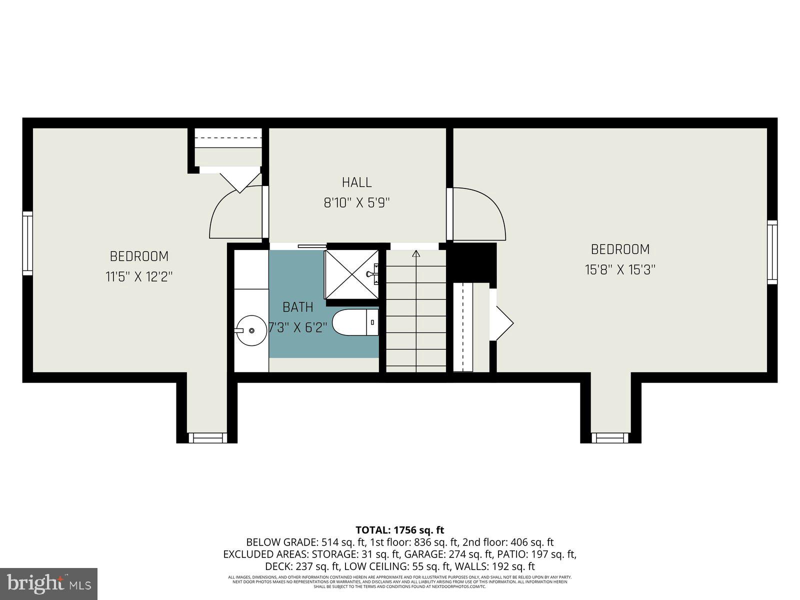 206 Joyce Drive Lititz, PA 17543 - Photo 49 of 52 Second floor with sq.ft
