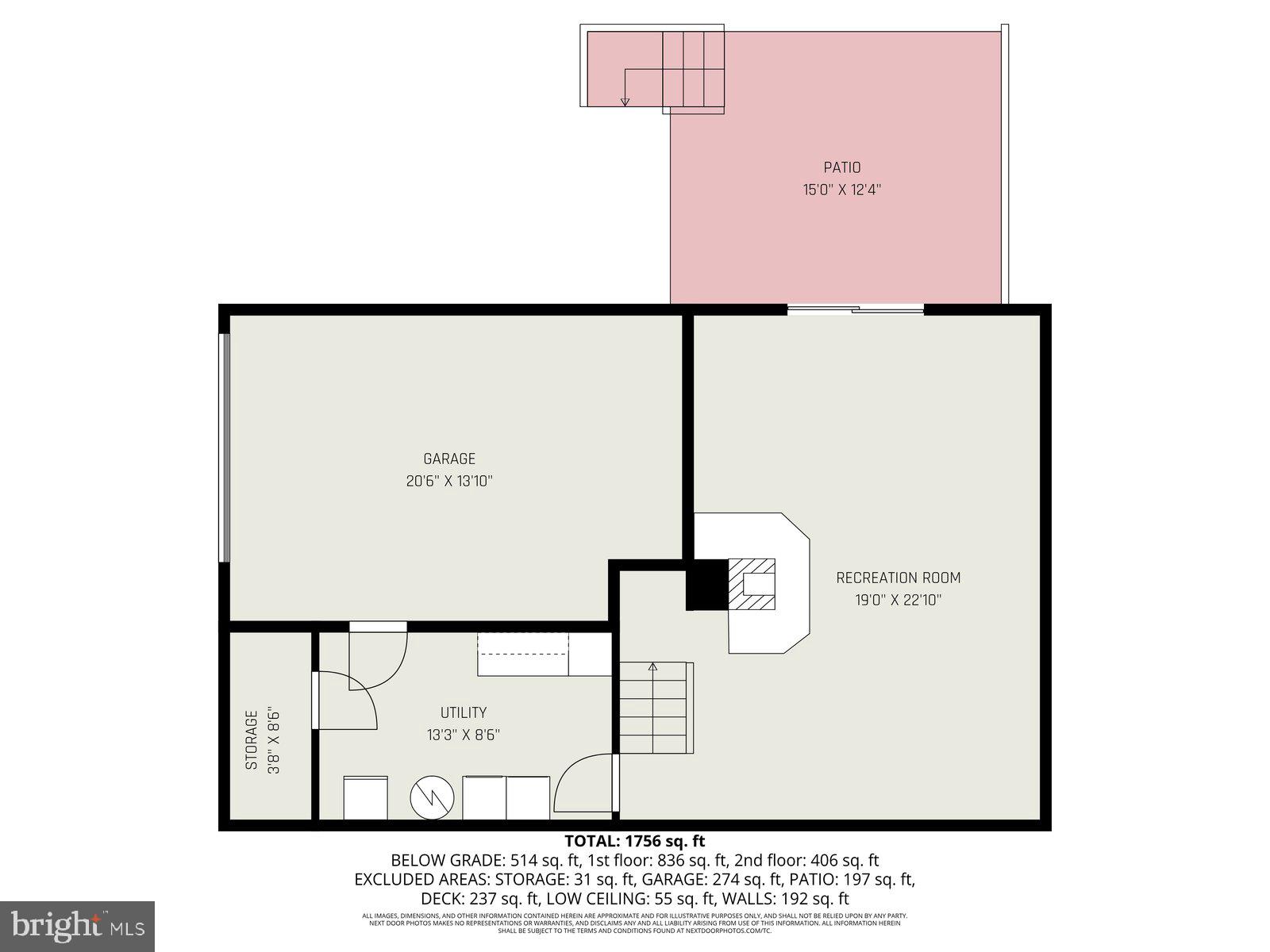 206 Joyce Drive Lititz, PA 17543 - Photo 51 of 52 Lower Level with sq.ft