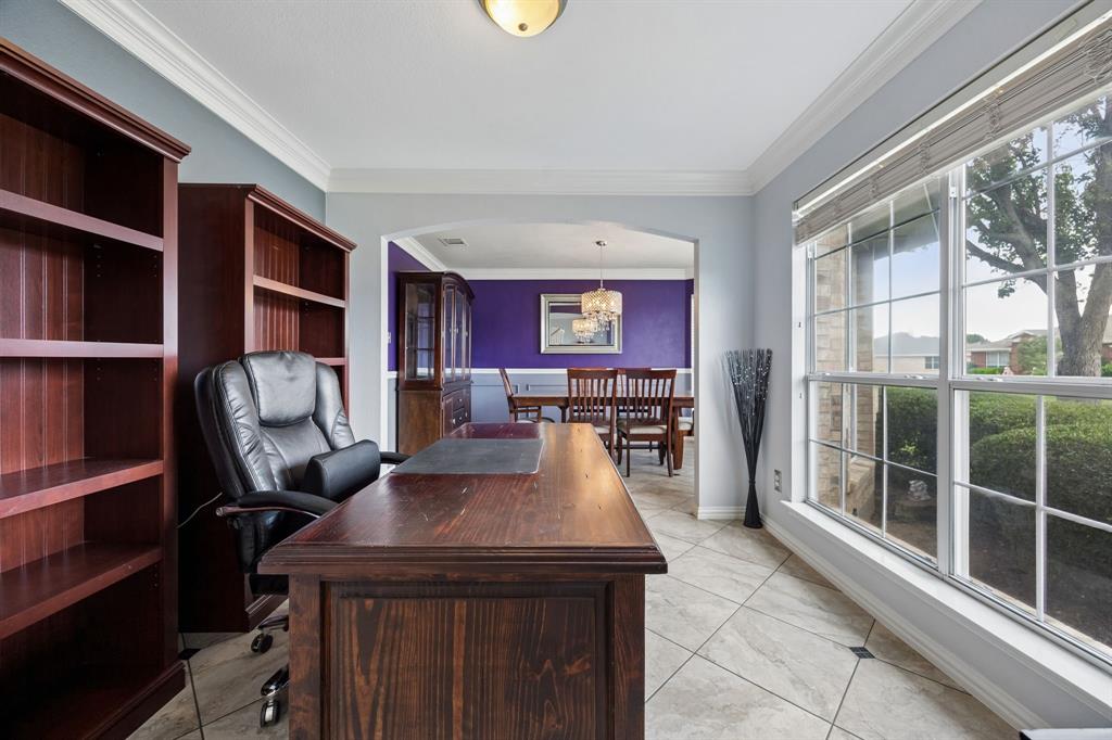 545 Rothschild Lane Murphy, TX 75094 - Photo 10 of 27 Front flex room used as office with large window providing great views.