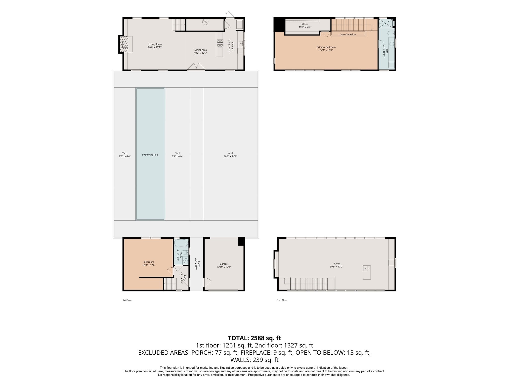 1418 Kipling Street Houston, TX 77006 - Photo 42 of 42 Floor plan of 1418 Kipling Street.