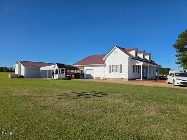 a view of a city with a lake