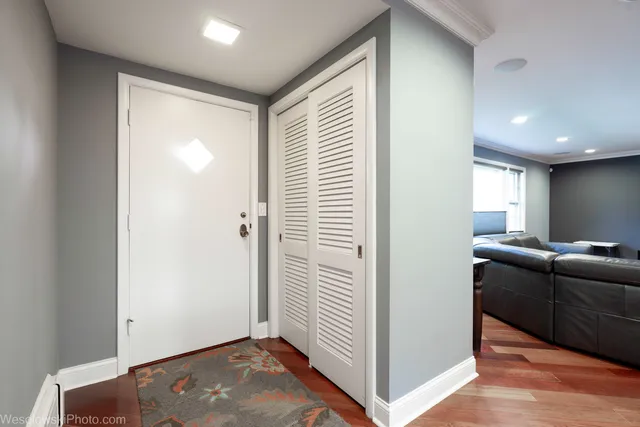 a view of livingroom with furniture and wooden floor