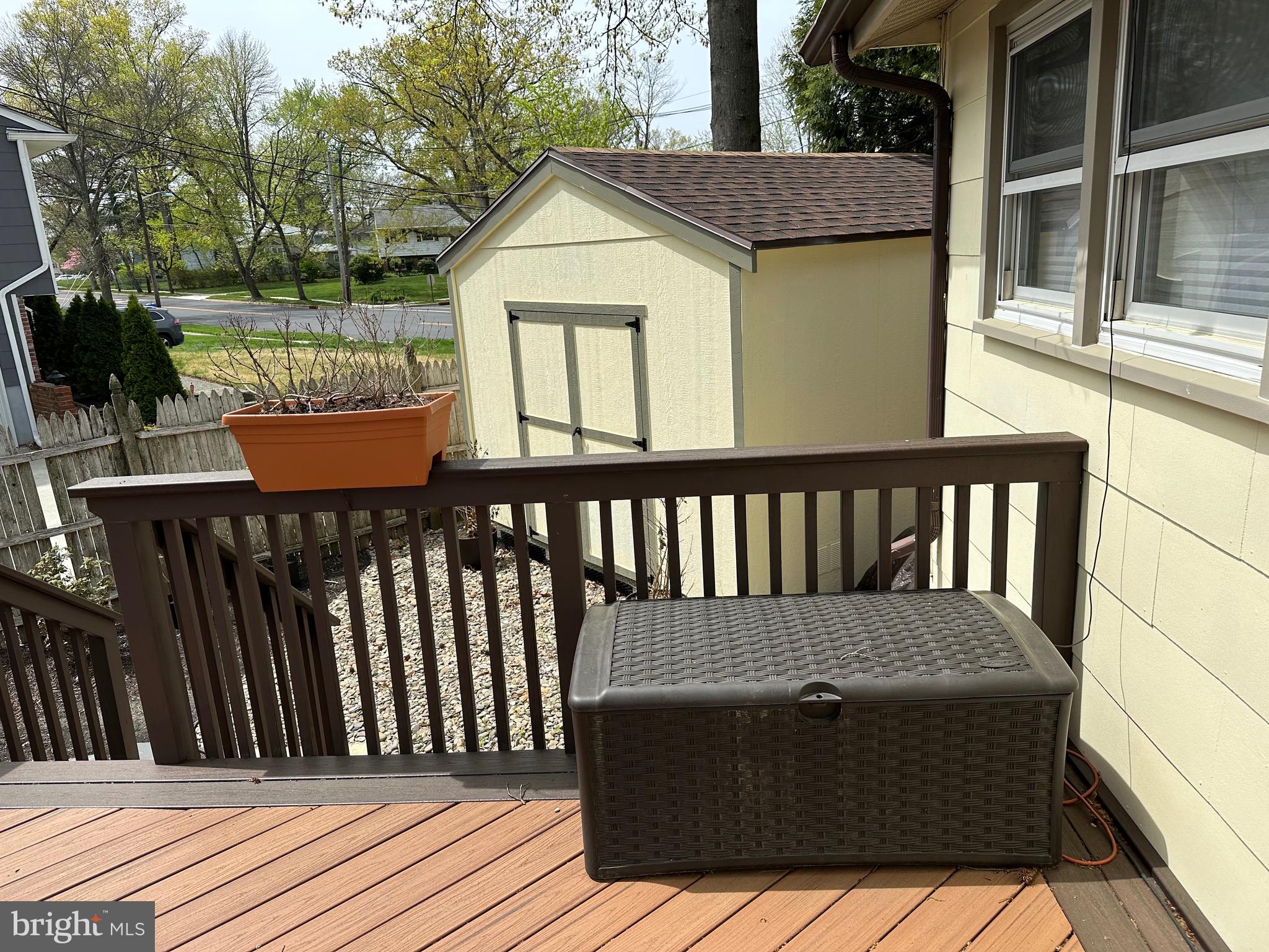 901 Kingston Drive Cherry Hill, NJ 08034 - Photo 27 of 30 a view of a wooden bench on the roof deck