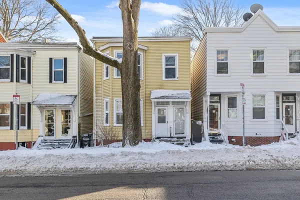 a view of a house with a patio