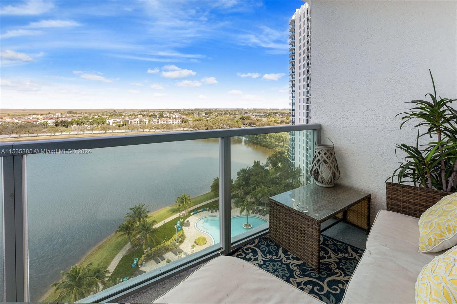 2681 North Flamingo Road, Unit 1405S Sunrise, FL 33323 - Photo 8 of 28 a terrace view with sitting space and garden view