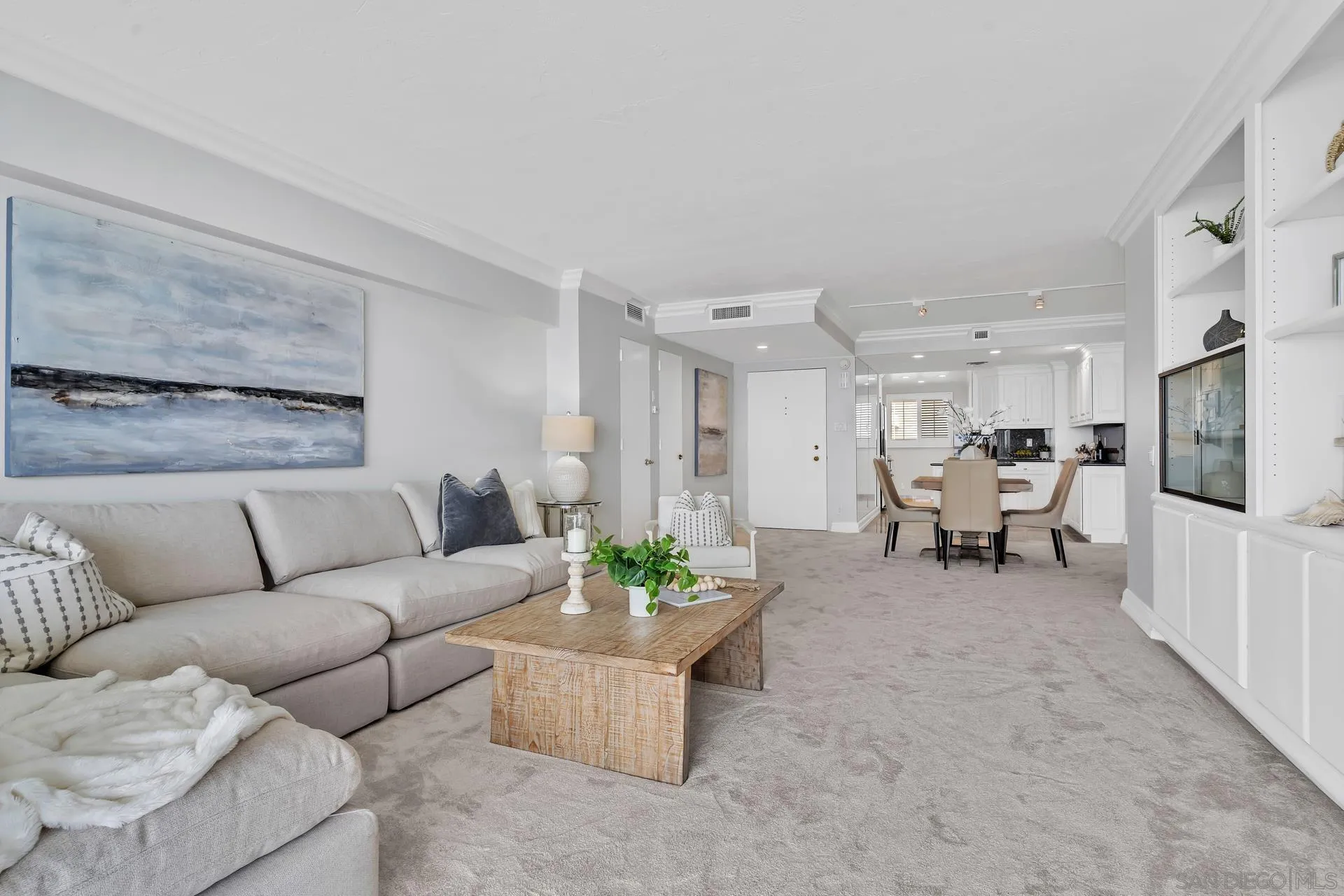 939 Coast Boulevard, Unit 12C La Jolla, CA 92037 - Photo 5 of 41 a living room with furniture and view of kitchen