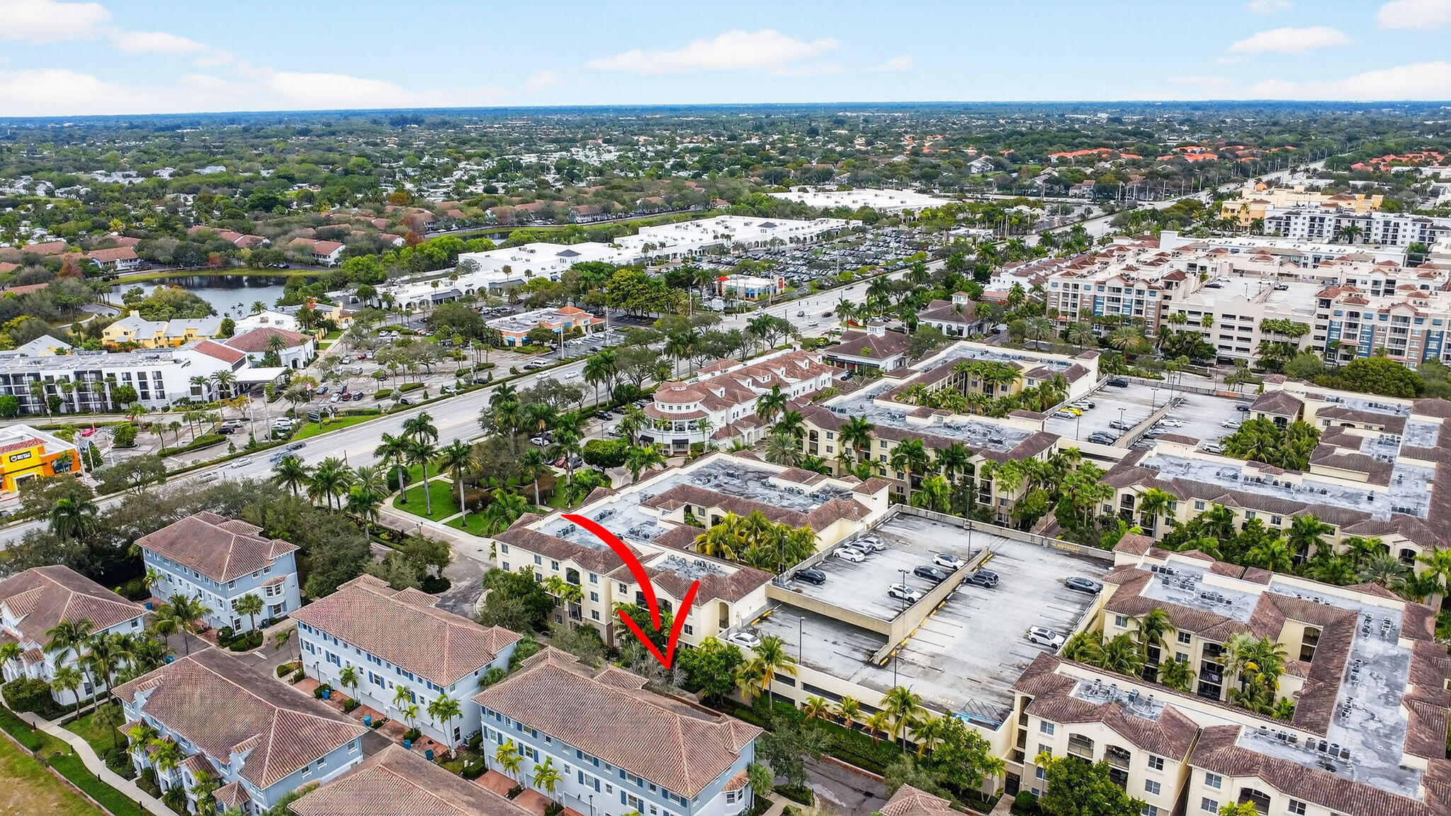 3110 Renaissance Way, Unit 110 Boynton Beach, FL 33426 - Photo 45 of 45 Aerial View and Commercial Area