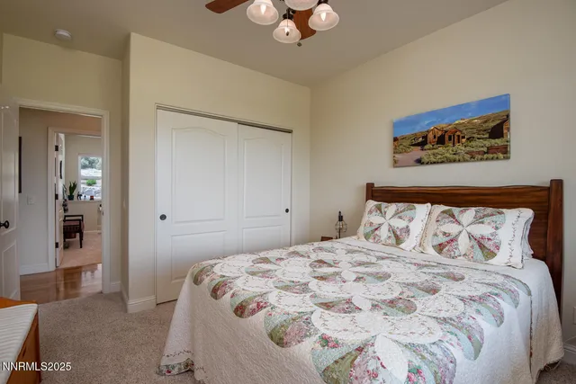 a workspace with furniture and a window