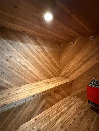 a view of room with wooden floor