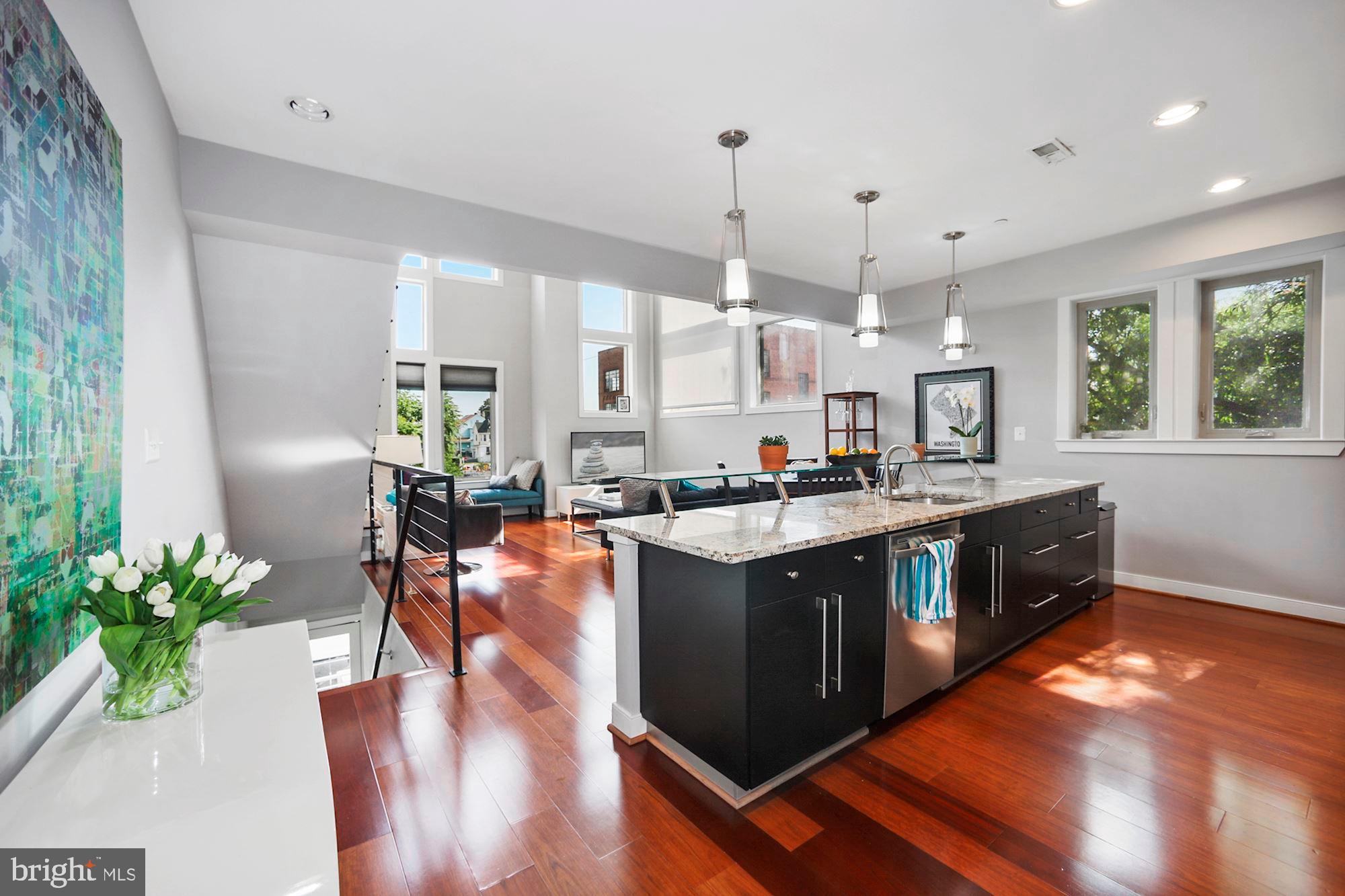 241 R Street Northeast, Unit B Washington, DC 20002 - Photo 11 of 31 Pendant Lights above Island