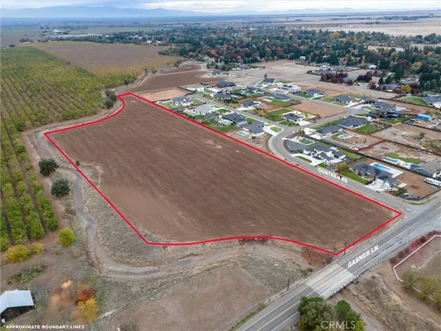 an aerial view of a residential houses