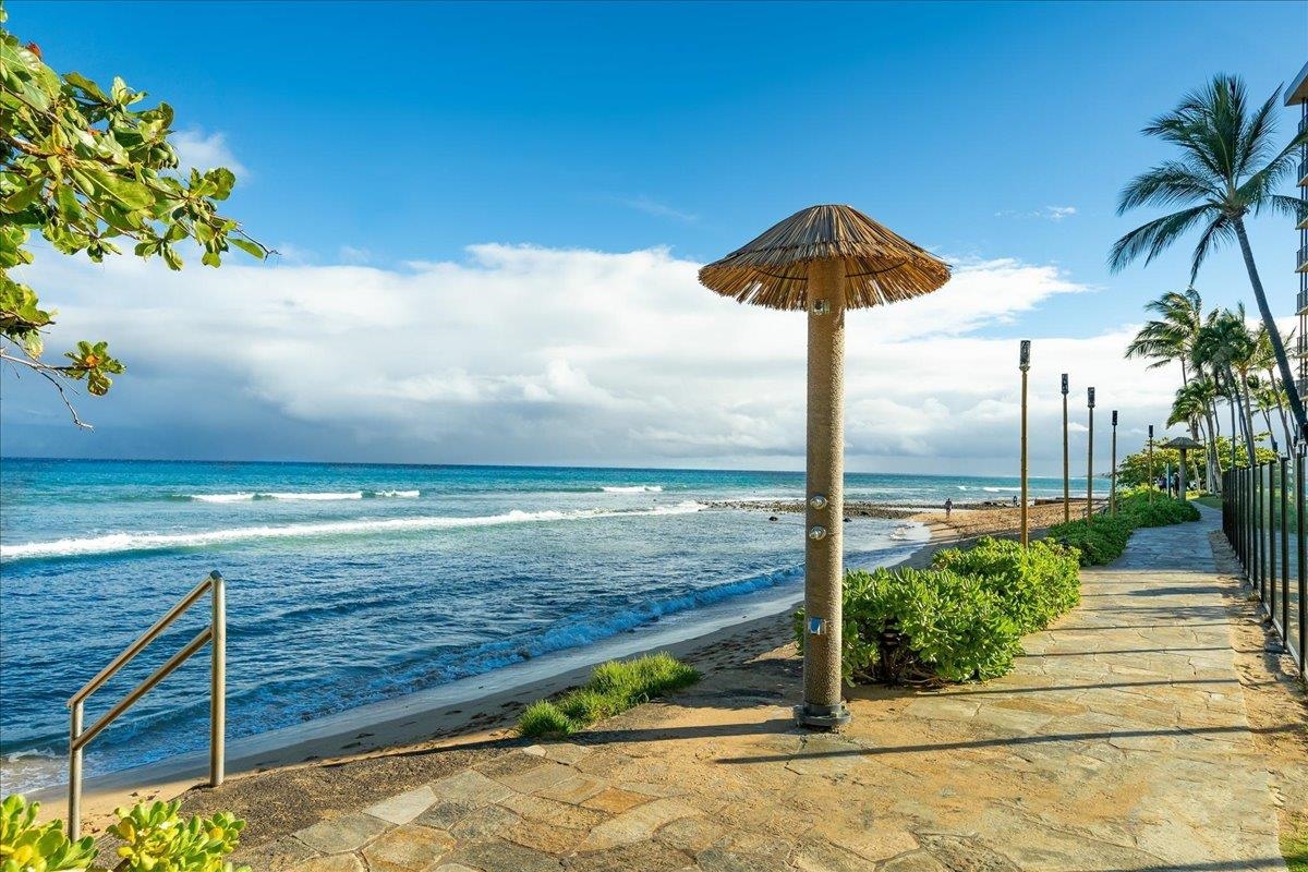 3445 Lower Honoapiilani Road, Unit 361 Lahaina, HI 96761 - Photo 33 of 43 a view of a terrace with a garden