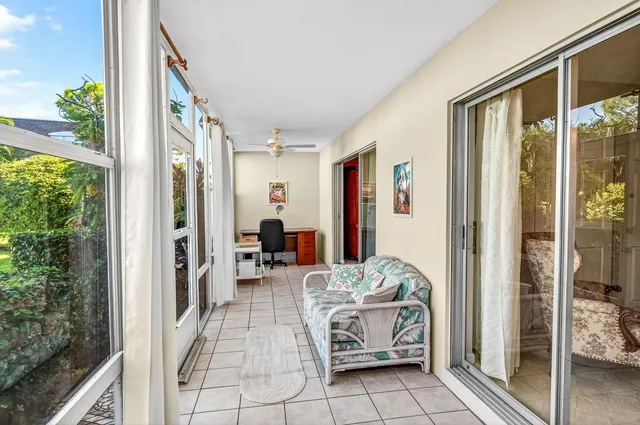 a balcony view with a outdoor space