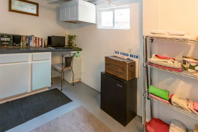 a room with storage and utility