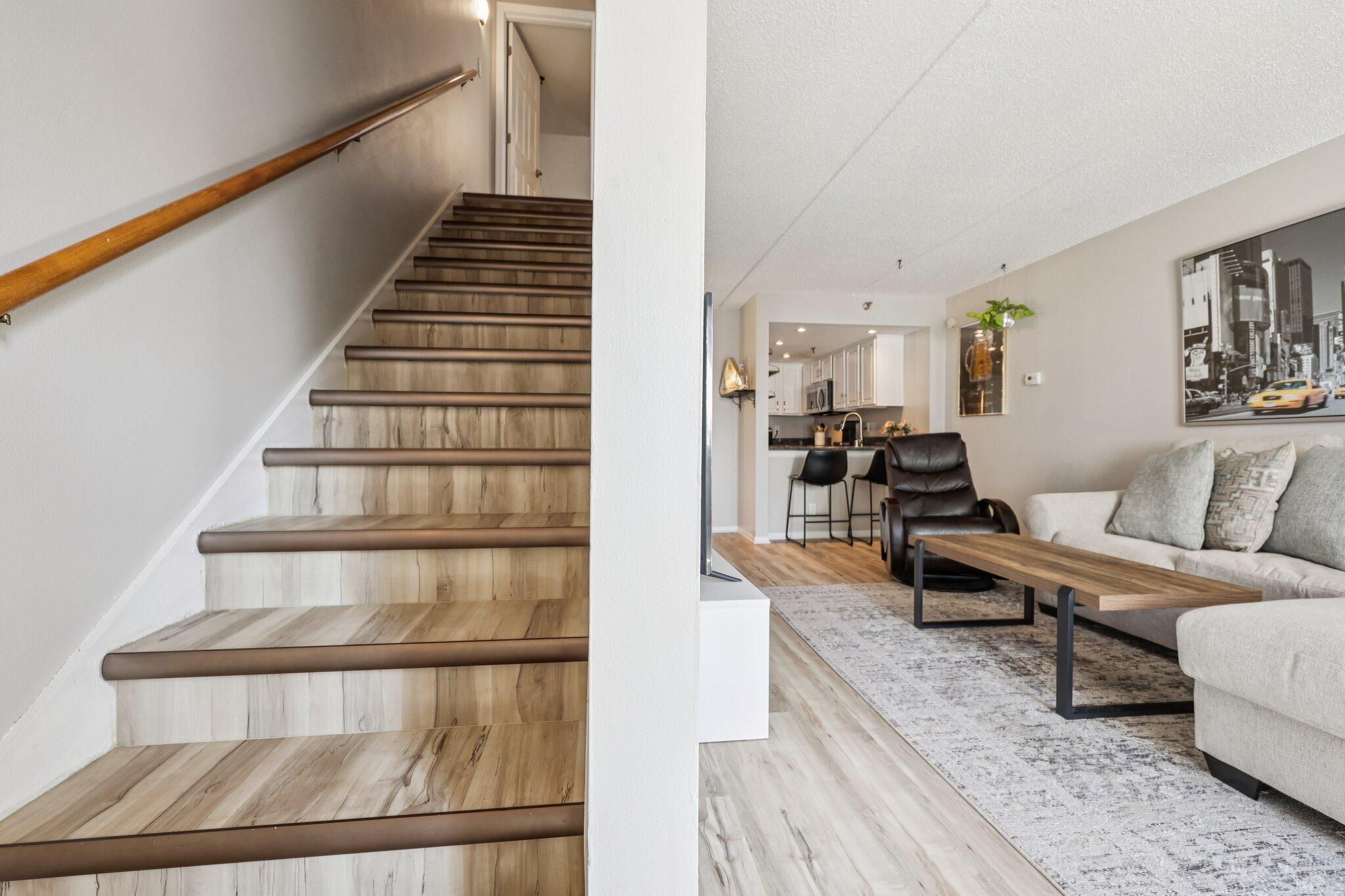 270 East Highland Avenue, Unit 446 Milwaukee, WI 53202 - Photo 14 of 29 Stairs to bedroom level