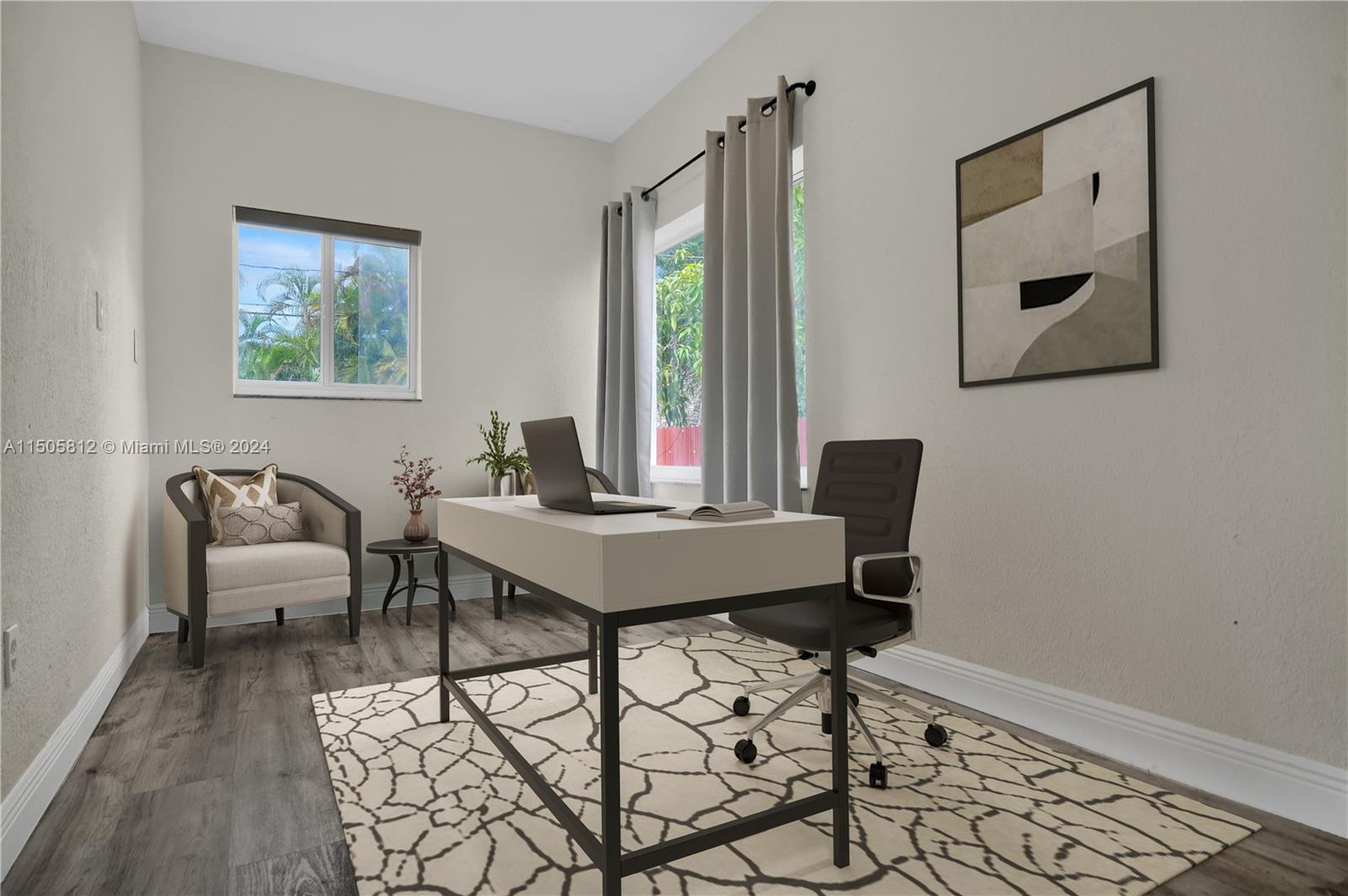 2043 Southwest 7th Street Miami, FL 33135 - Photo 28 of 37 a view of a workspace with furniture and a window