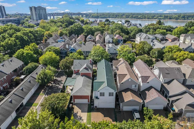 an aerial view of multiple house