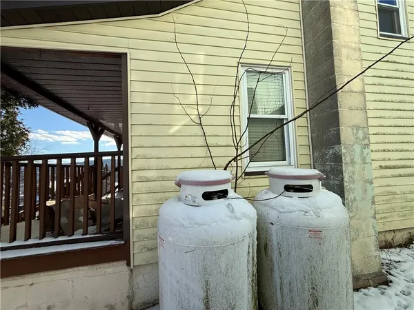 a view of a door of the house