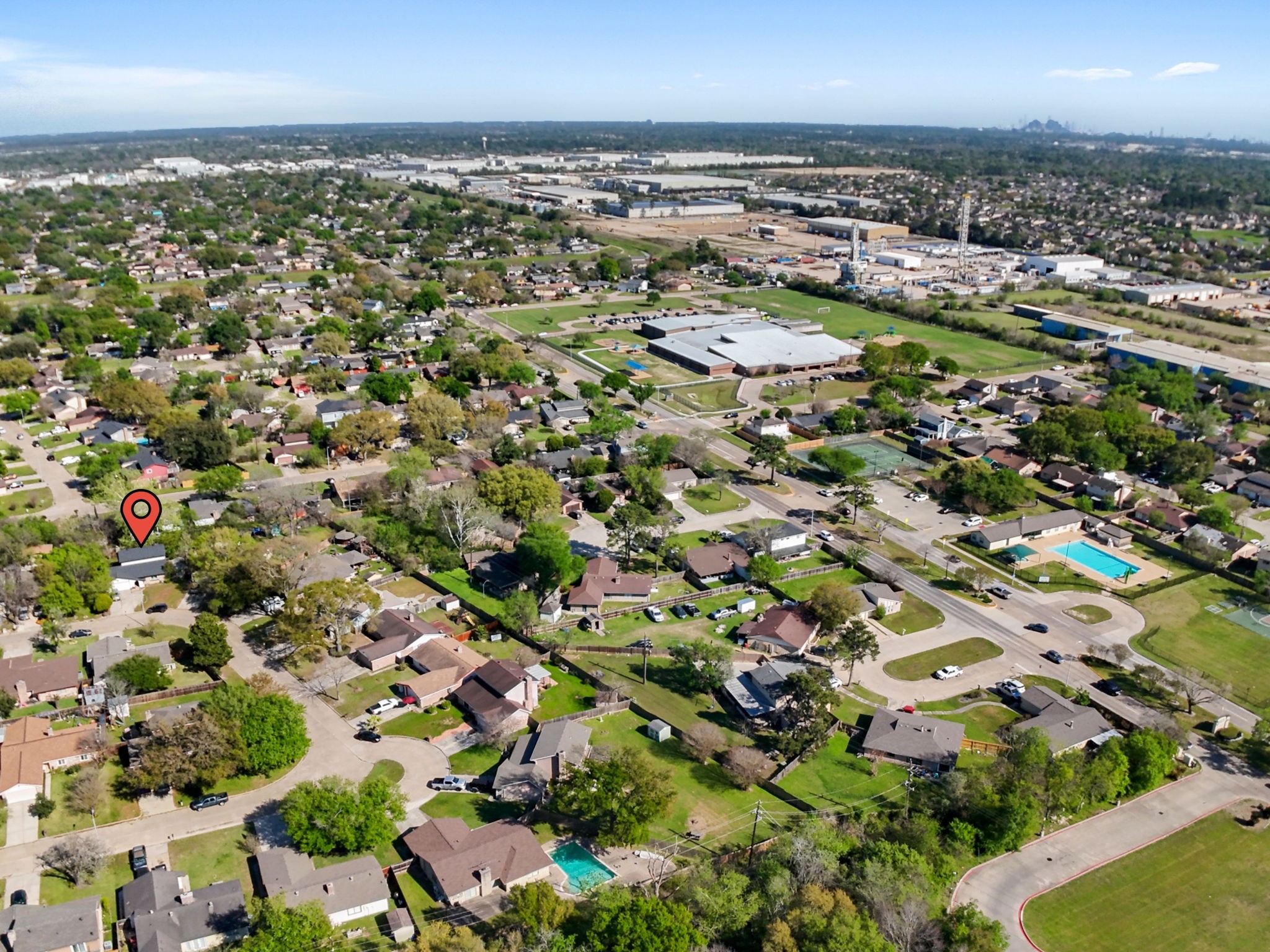 8506 Rivercross Road Houston, TX 77064 - Photo 3 of 32 an aerial view of residential houses with outdoor space