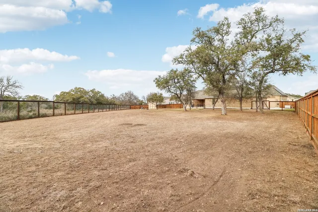 a view of open space with green space