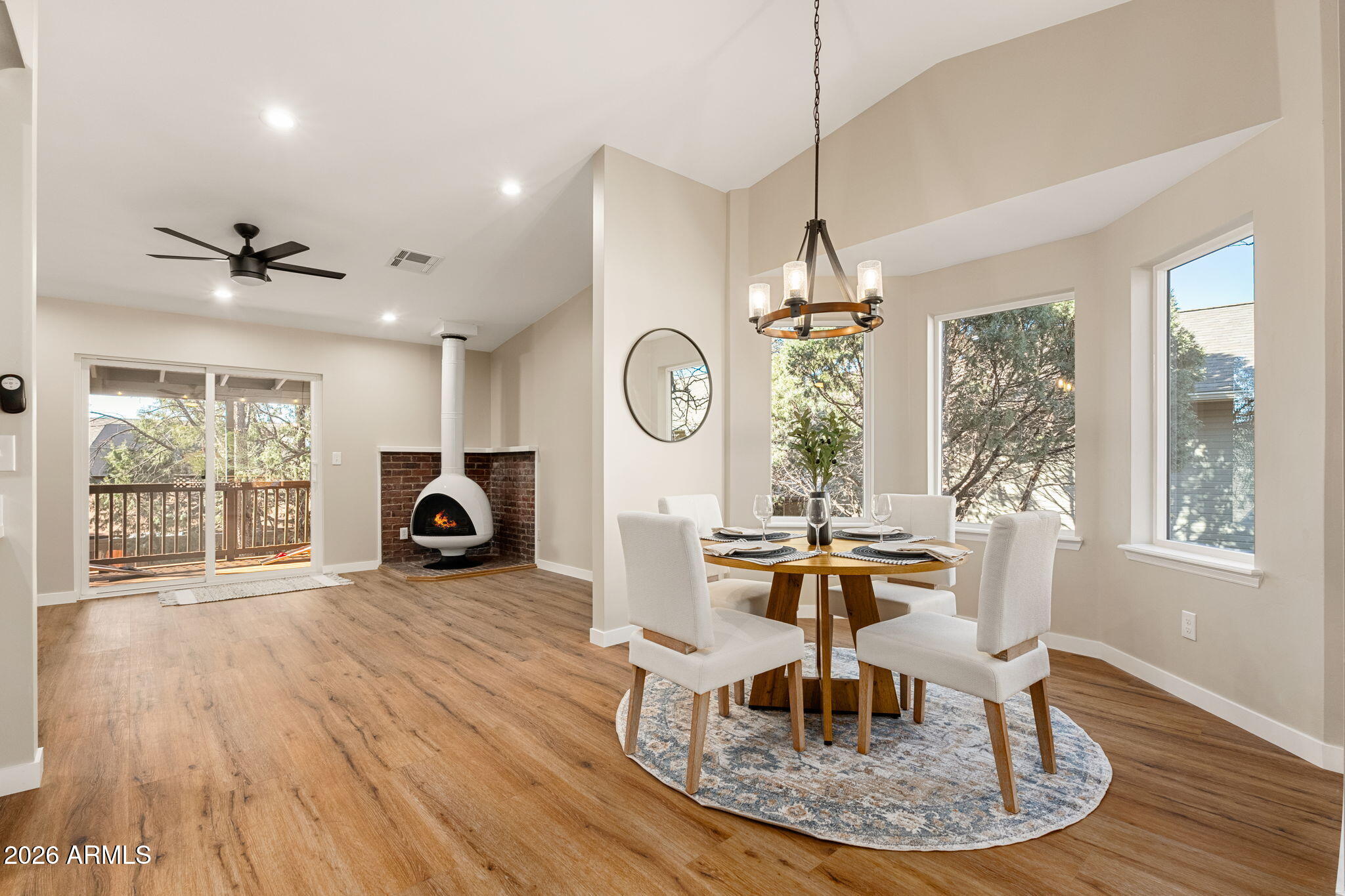 304 North Trailwood Road Payson, AZ 85541 - Photo 6 of 12 a view of a dining room with furniture window and wooden floor