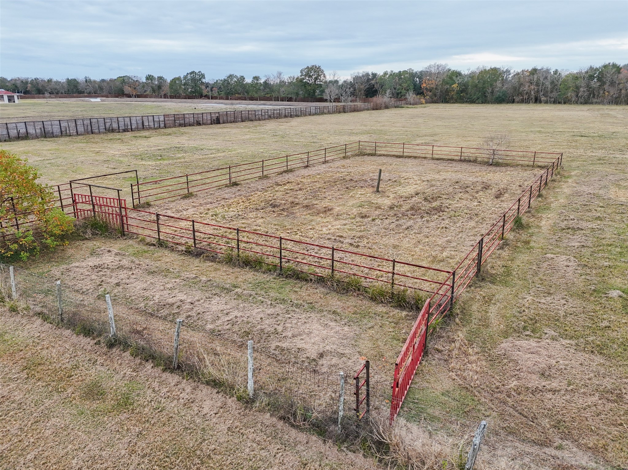 10630 Padon Road Needville, TX 77461 - Photo 42 of 50 Pipe-fenced pen offers a defined livestock or turnout area within the pasture. Open, level terrain allows for flexible agricultural use.