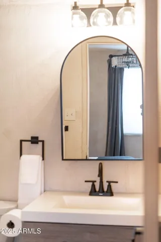 a bed room with a bed