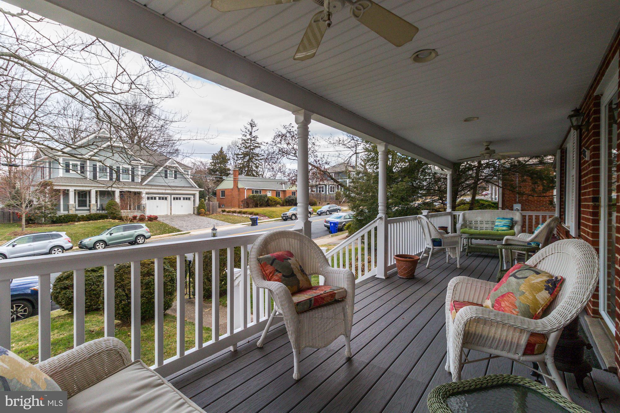 6536 Little Falls Road Arlington, VA 22213 - Photo 2 of 27 Spacious front porch for relaxing & entertaining