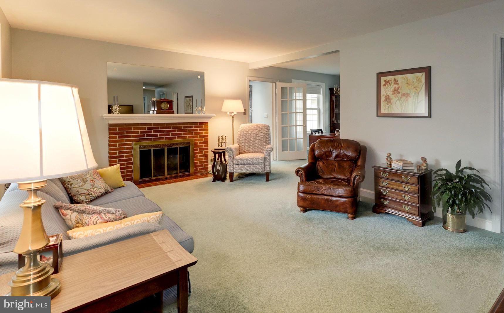 6536 Little Falls Road Arlington, VA 22213 - Photo 4 of 27 Living Room with Wood Burning Fireplace