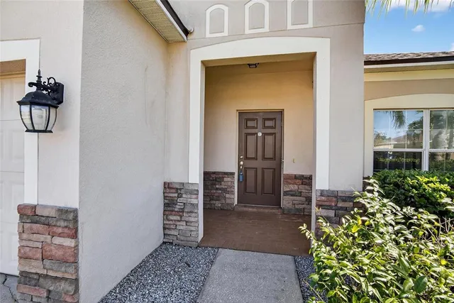 a view of front door of house