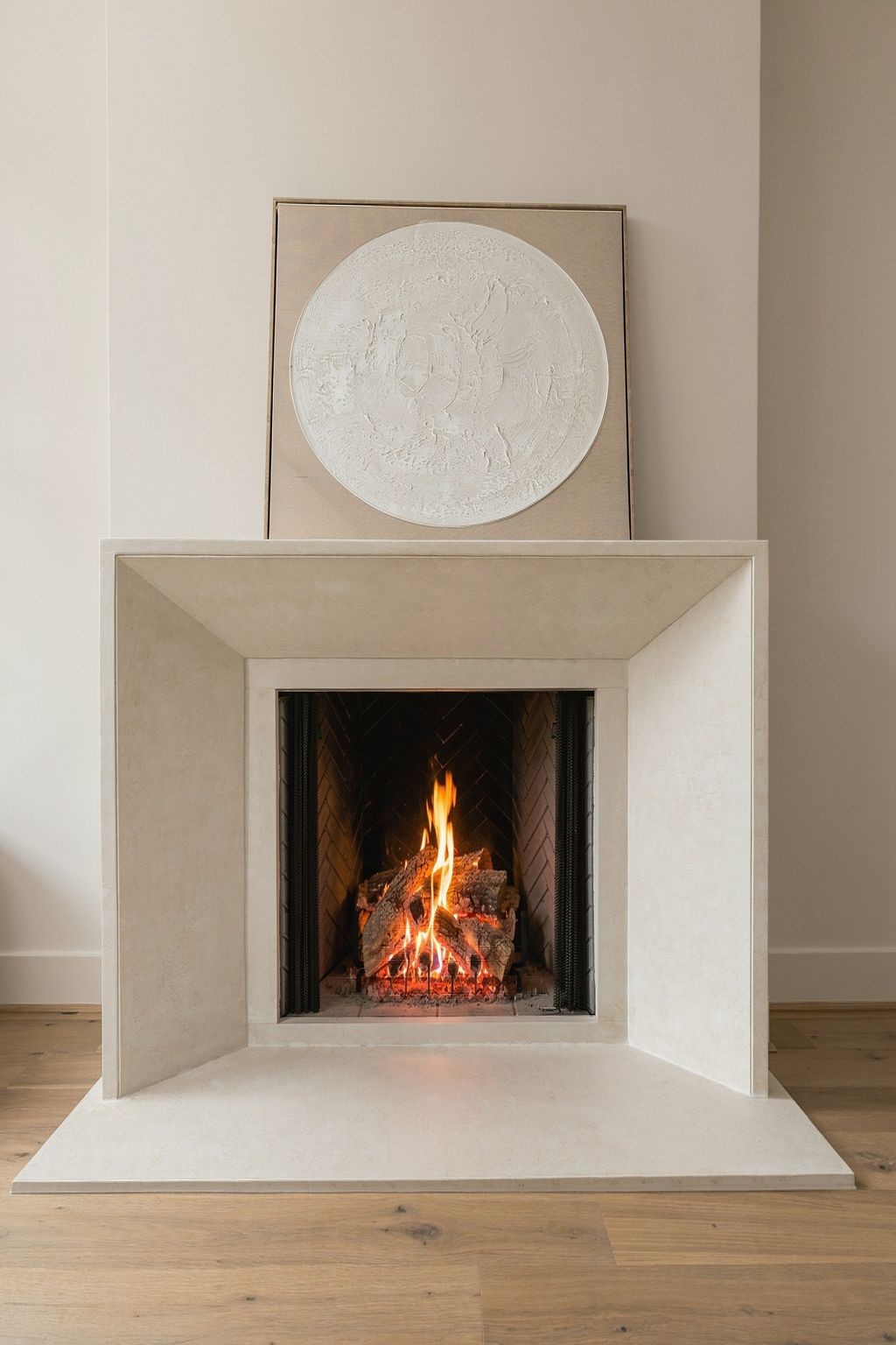 Fireplace in the primary bedroom