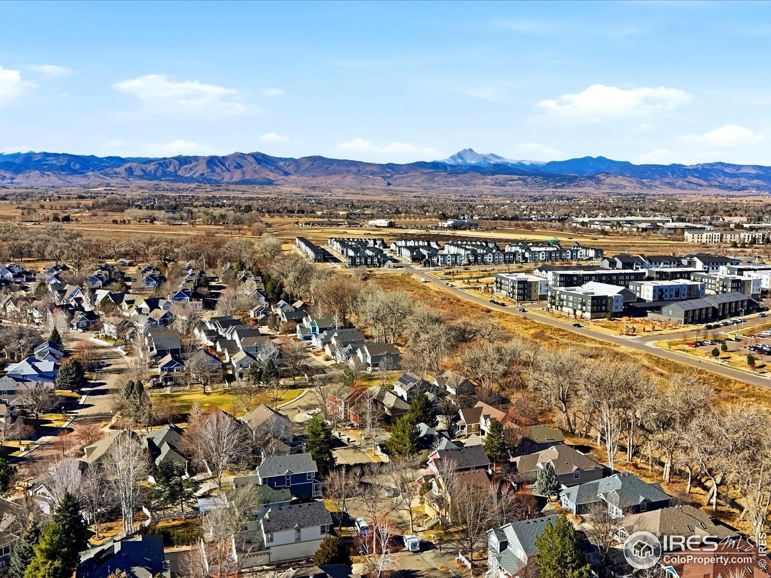2139 Springs Place Longmont, CO 80504 - Photo 49 of 50 an aerial view of residential houses with outdoor space