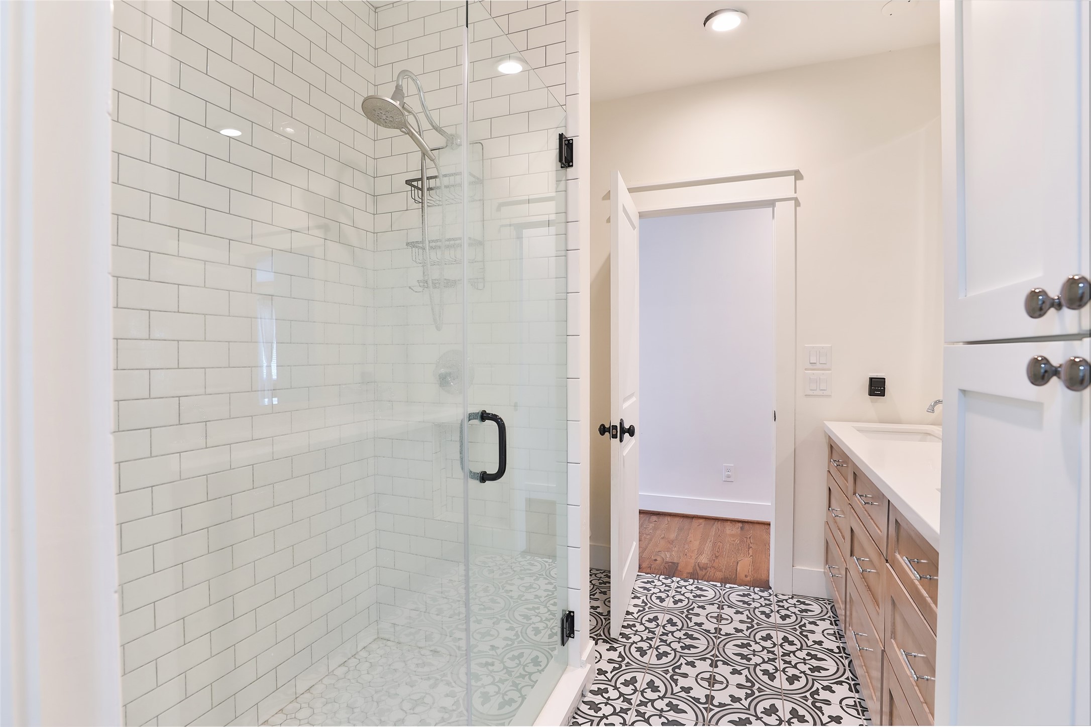 126 2nd Street Sugar Land, TX 77498 - Photo 34 of 50 a bathroom with a shower and a toilet